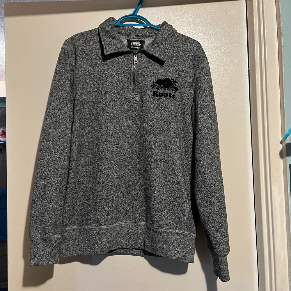 ROOTS 1/4 ZIP PULLOVER SWEATER